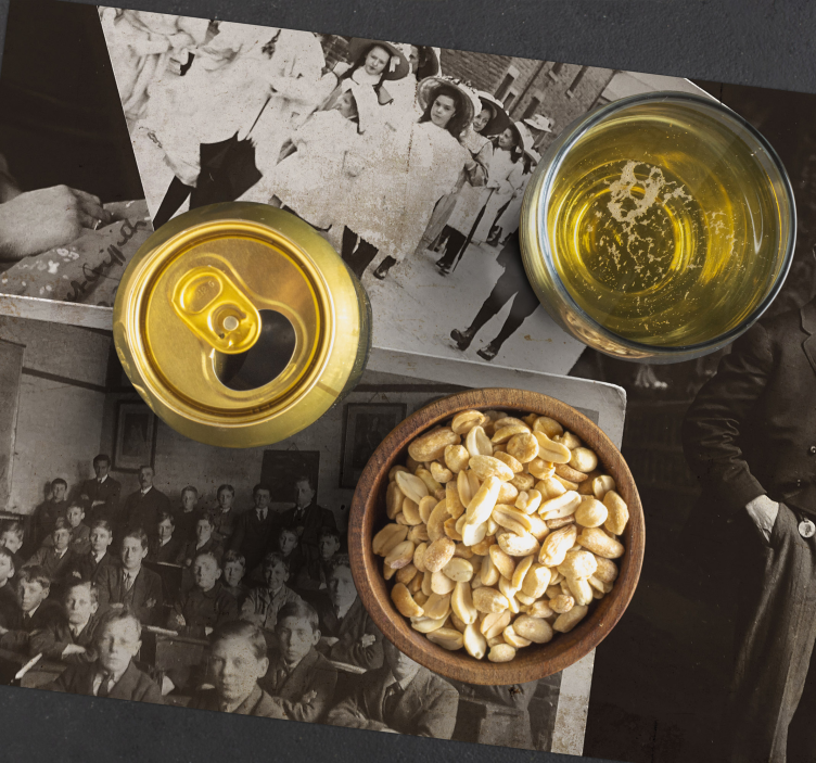 Placemat voor huis vintage fotocollage - TenStickers