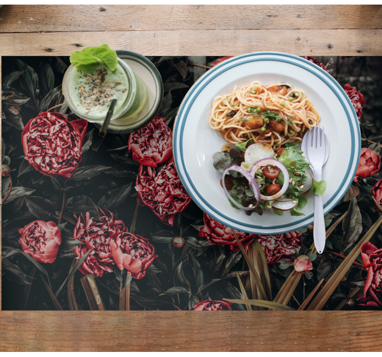 Placemat vrolijke bloemenweergave - TenStickers