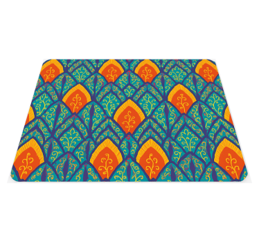 Originele placemat kleurrijk indiase pauwenpatroon - TenStickers