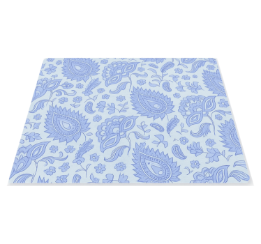 Originele placemat blauw paisley bloemenpatroon - TenStickers