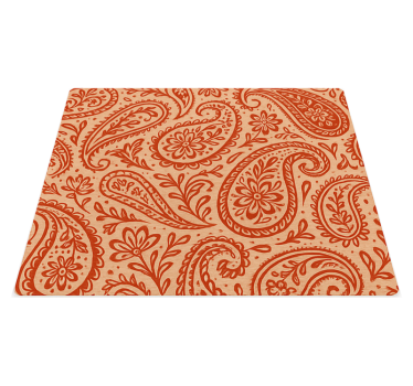 Originele placemat warm rood paisleypatroon - TenStickers