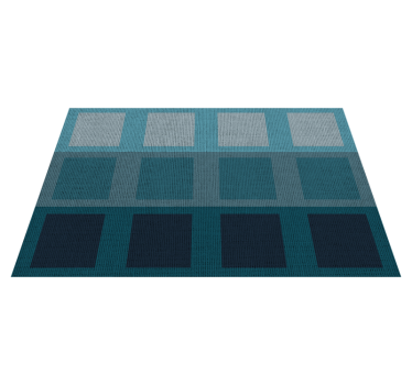 Blauwe vierkanten moderne vinyl placemats - TenStickers