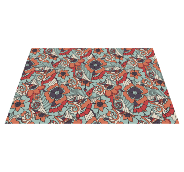 Placemat met bloemenpatroon oppervlak - TenStickers