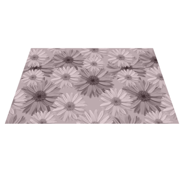 Placemat bloemenpatroon op bord - TenStickers