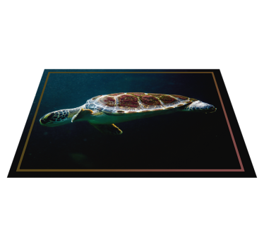 Originele placemat schildpad aquatisch landschap - TenStickers