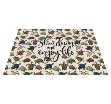 Verscheidenheid aan schildpadden tekst vinyl placemats - TenStickers