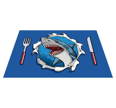 Originele placemats Grote haai 3d - TenStickers