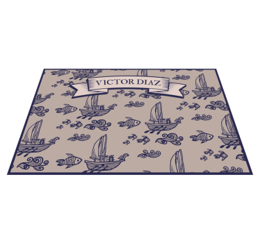 Originele placemat zeilmotief patroon - TenStickers
