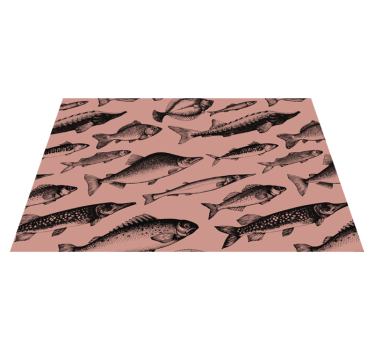 Originele placemat met vispatroon kunst - TenStickers