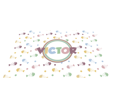 Kinder placemat vrolijke vissen concept - TenStickers