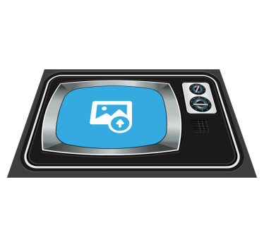 Placemat zwart Tv aanpasbare foto - TenStickers