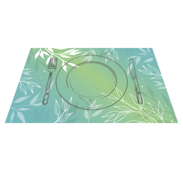Placemat bladerenpatroon basis - TenStickers