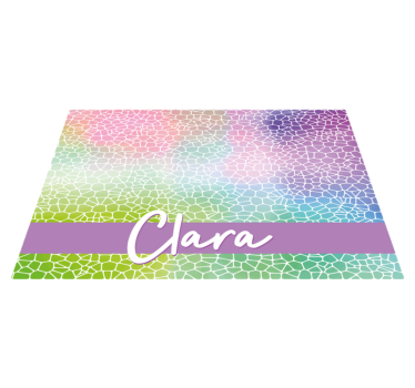 Placemat met tekst Moder patroon aanpasbare naam - TenStickers
