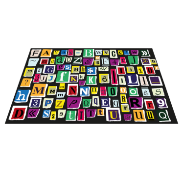 Originele placemat kleurrijke alfabetletters - TenStickers