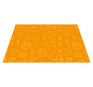 Originele placemat met keukeniconen patroon - TenStickers