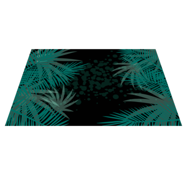 Placemat kleuren Tropische groene planten - TenStickers