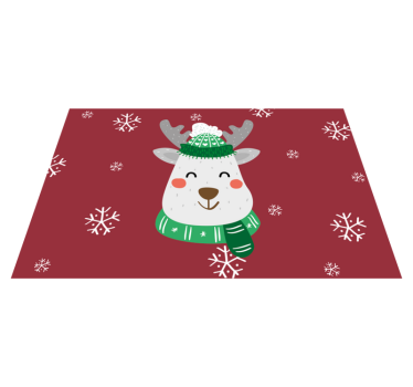 Kerst herten placemat voor kinderen kerst - TenStickers