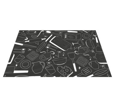 Restaurant placemats Keukengereedschap en voedsel - TenStickers