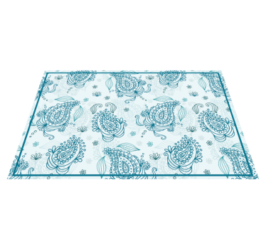 Placemat gedetailleerd bloemenpatroon - TenStickers