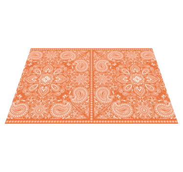 Placemat intricate oranje patroon - TenStickers