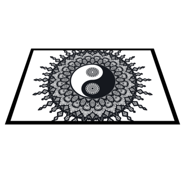 Placemat yin yang mandala patroon - TenStickers