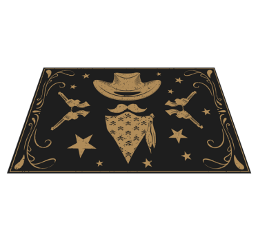 Originele placemat met cowboythema elementen - TenStickers