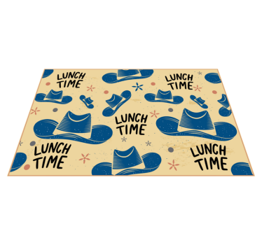 Originele placemat lunch time hoeden - TenStickers