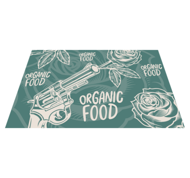 Originele placemat revolver biologische voeding - TenStickers