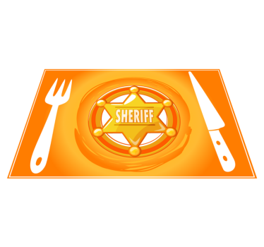 Originele placemat sheriff ster thema - TenStickers