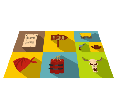 Originele placemat wanted mexicaans thema - TenStickers
