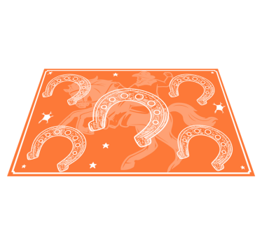 Originele placemat met oranje hoefijzerpatroon - TenStickers