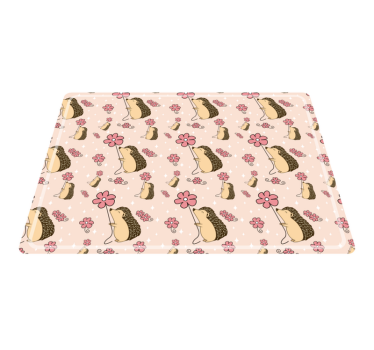 Originele placemat schattig egeltje patroon - TenStickers