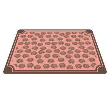 Originele placemat met egelpatroon oppervlak - TenStickers