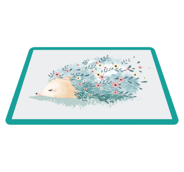 Kinder placemat schattige egel illustratie - TenStickers