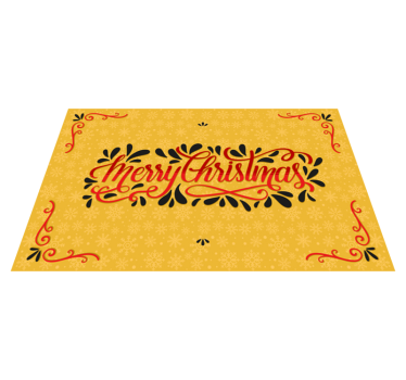 Kerstmis placemat feestelijke vakantiegroet - TenStickers