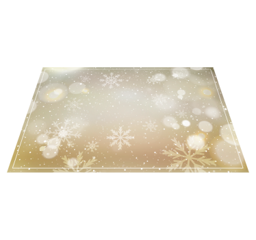 Kerstmis placemat met feestelijke sneeuwvlokken achtergrond - TenStickers