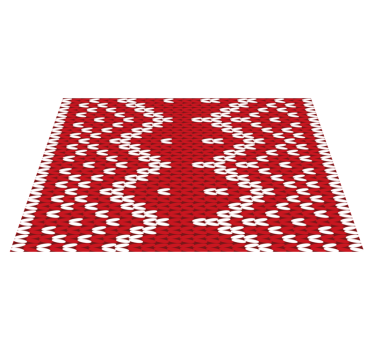 Placemat rood geometrisch patroon - TenStickers