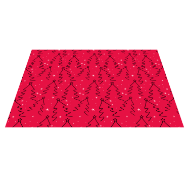 Kerstmis placemat met stijlvol kerstboom motief - TenStickers