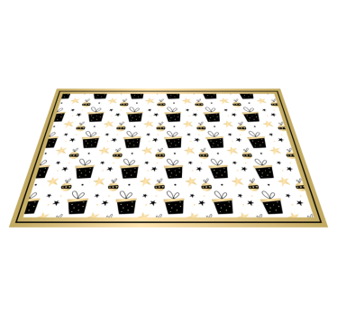 Kerstmis placemat feestelijk cadeau patroon - TenStickers