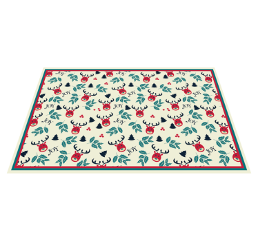 Placemat kerst Vreugde en rendieren - TenStickers