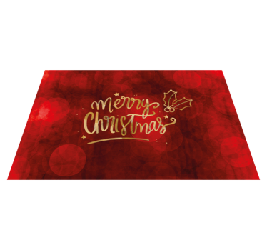 Placemat kerst Vrolijk kerstfeest in het rood - TenStickers