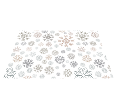 Placemat kerst Sneeuwvlokken patroon - TenStickers
