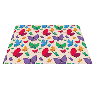 Originele placemat kleurrijke vlinder arrangement - TenStickers