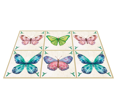 Originele placemat vrolijke vlinder compositie - TenStickers