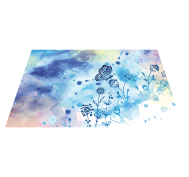 Originele placemat vlinder bloemenpatroon - TenStickers
