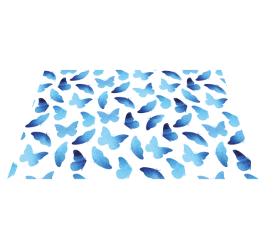 Originele placemat blauwe vlinder patroon - TenStickers