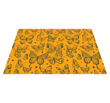 Originele placemat vlinderpatroon overlay - TenStickers