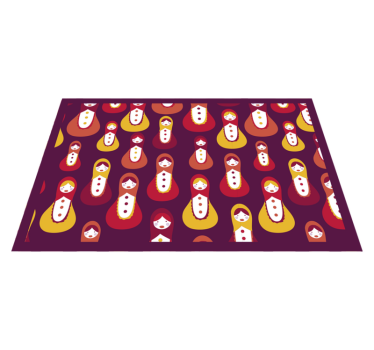 Originele placemat kleurrijk matryoshka patroon - TenStickers