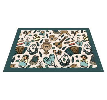 Placemat voor huis Russisch elementenpatroon - TenStickers