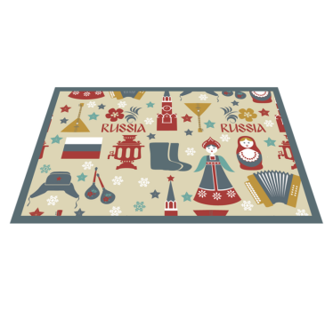 Originele placemat culturele russische elementen - TenStickers